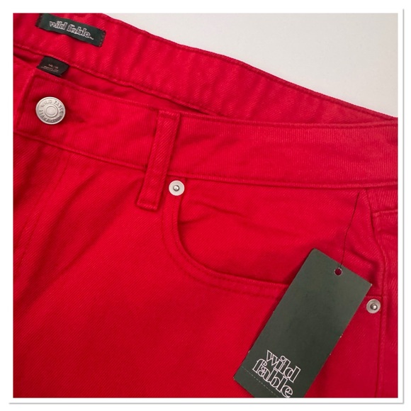 Wild Fable Red Wide Leg Jeans - Picture 4 of 4